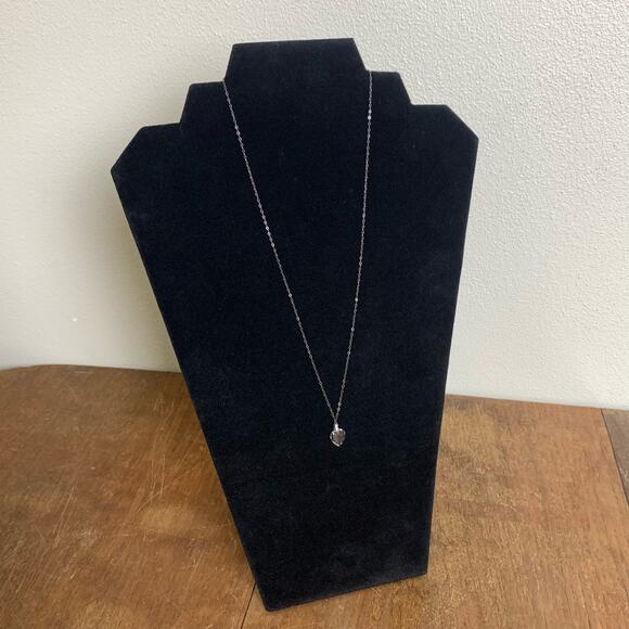 Sterling Silver Swarovski Crystal Clear Heart Pendant Necklace‎ - Picture 1 of 5